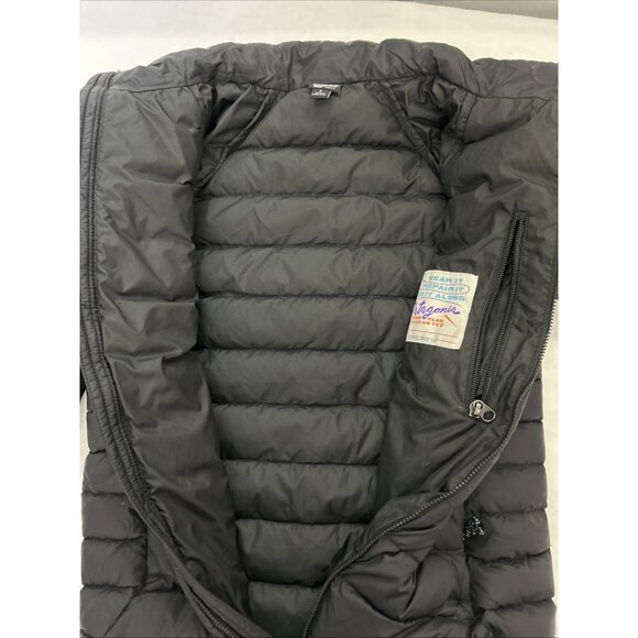 Patagonia Goose Down Sweater Jacket Youth Large 12 Black Full Zip Puffer Coat - Picture 15 of 15